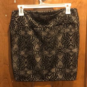 Black lace skirt